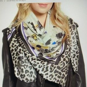 AllSaints Leppo Fleurier silk scarf